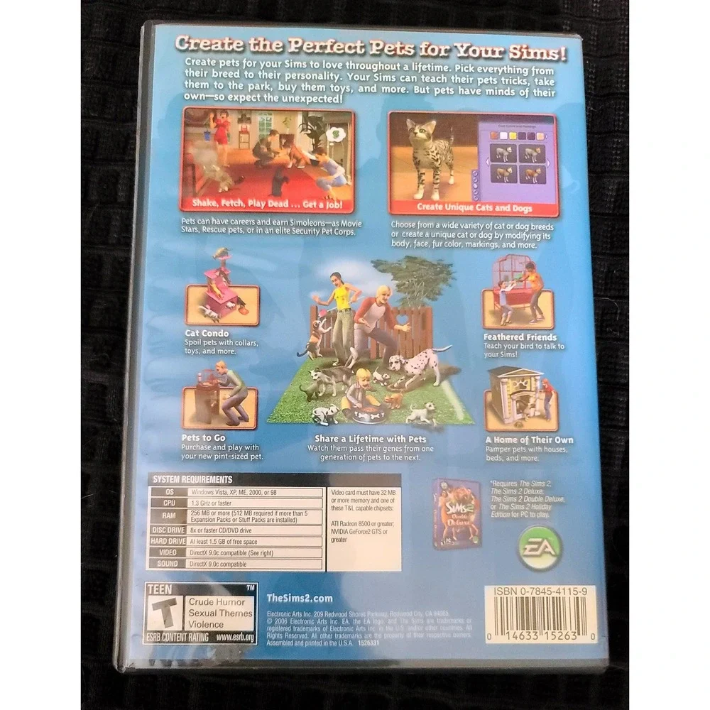 The Sims 2 Pets Expansion‎ Pack PC CD-ROM 2006 EA Games Maxis with Manual